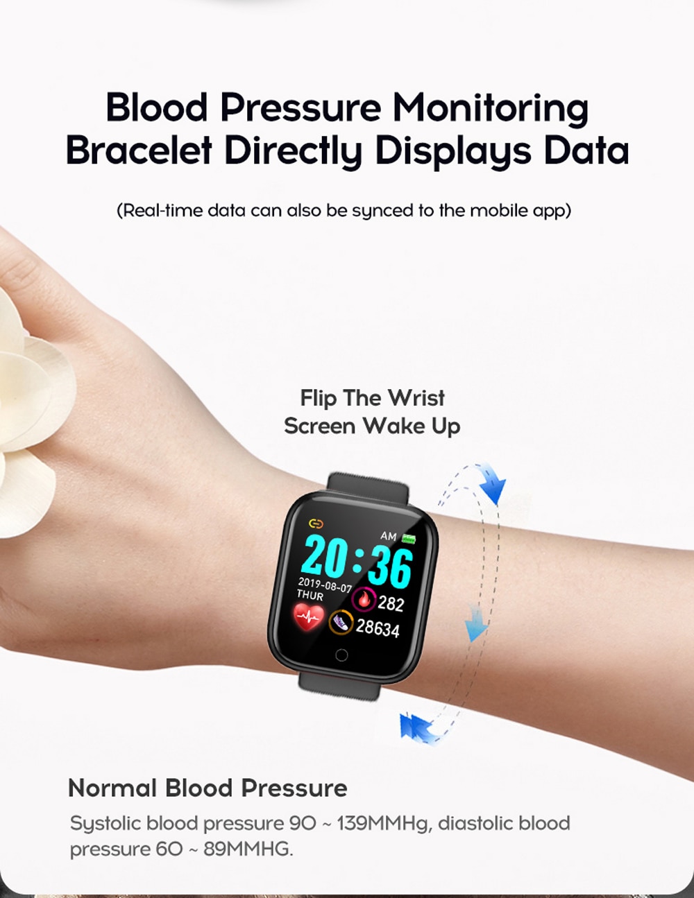 Smart Watch with Blood Pressure Tracker