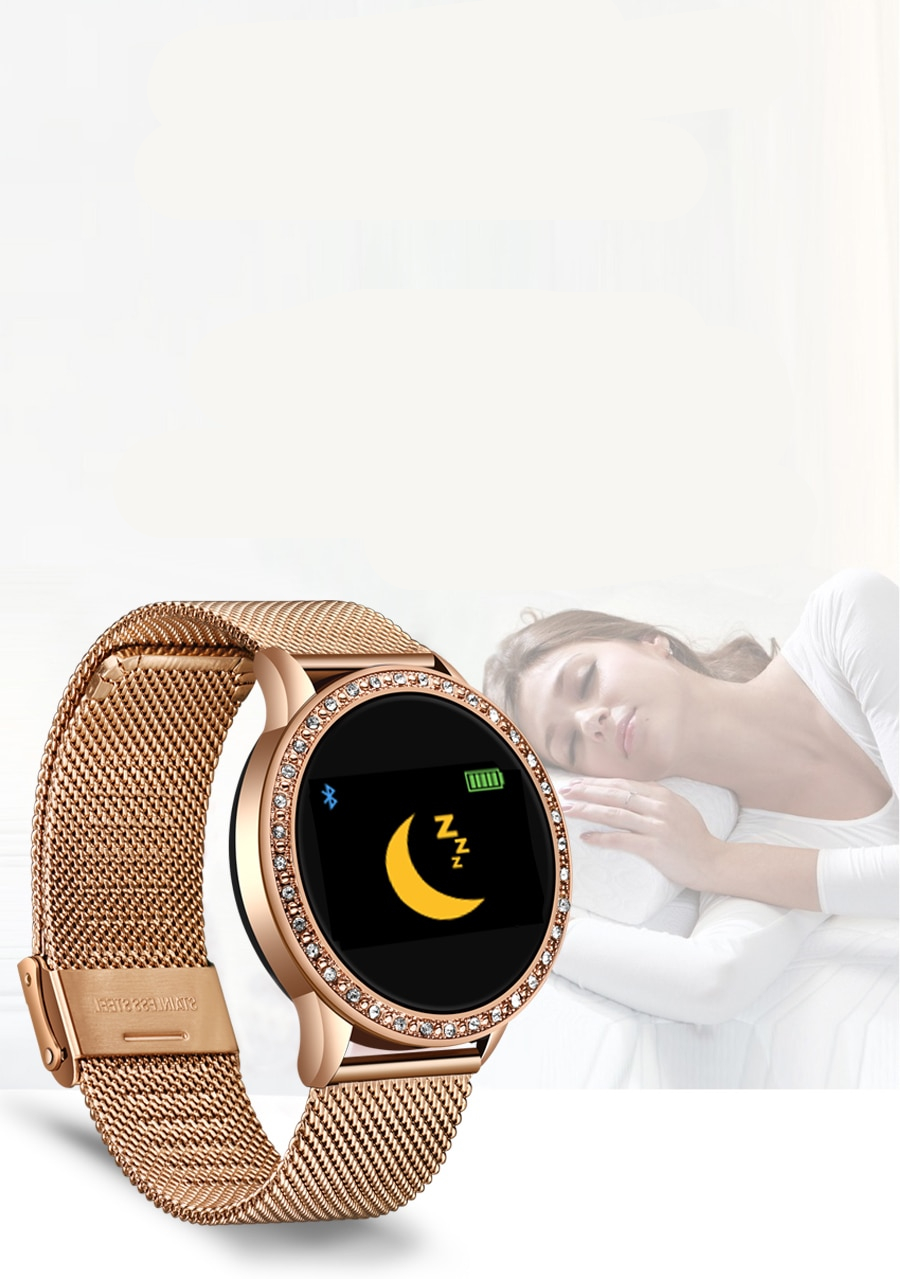 Women's Elegant Smart Watch Decorated with Stones