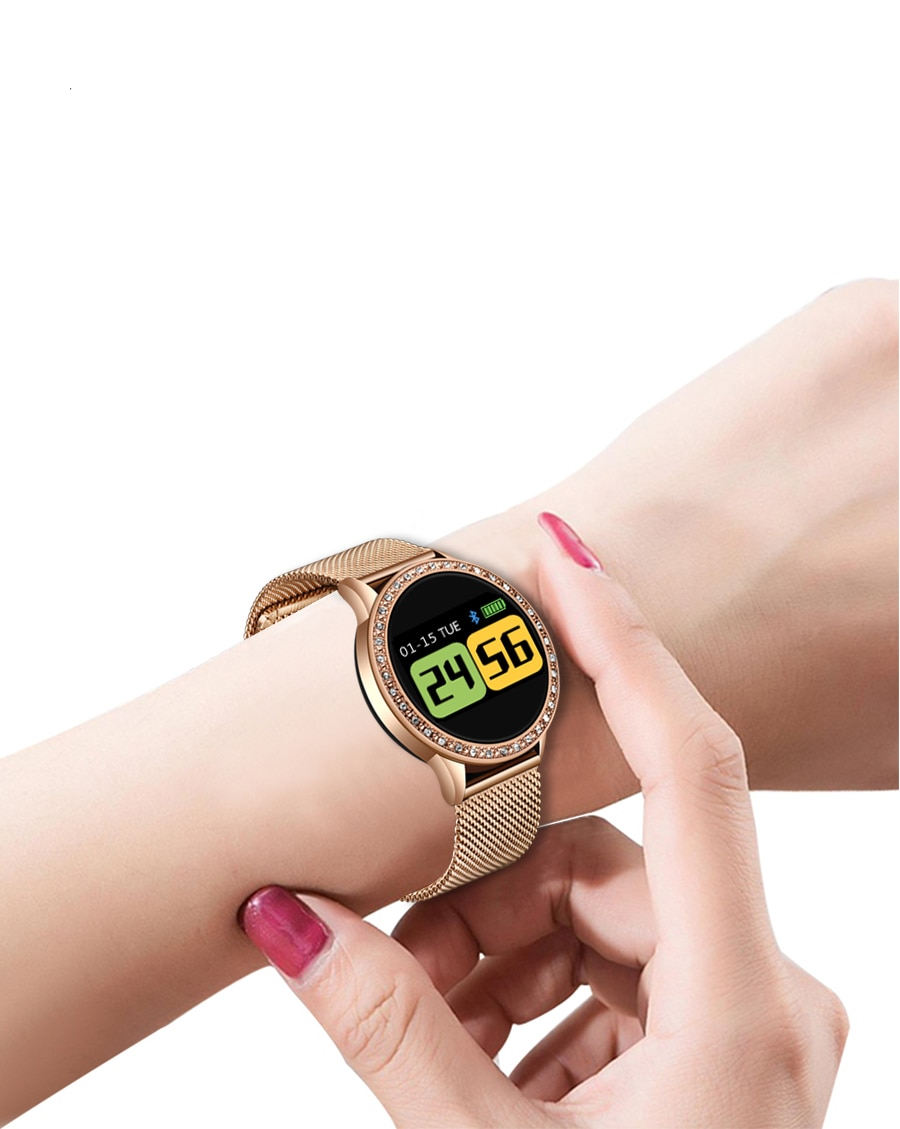 Women's Elegant Smart Watch Decorated with Stones