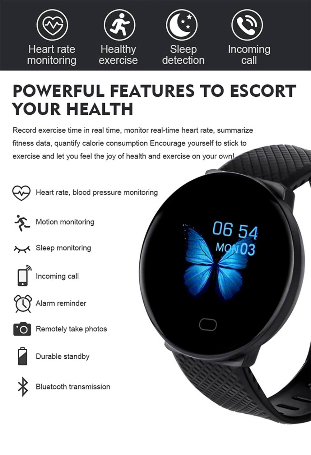 Waterproof Smart Watch for Fitness