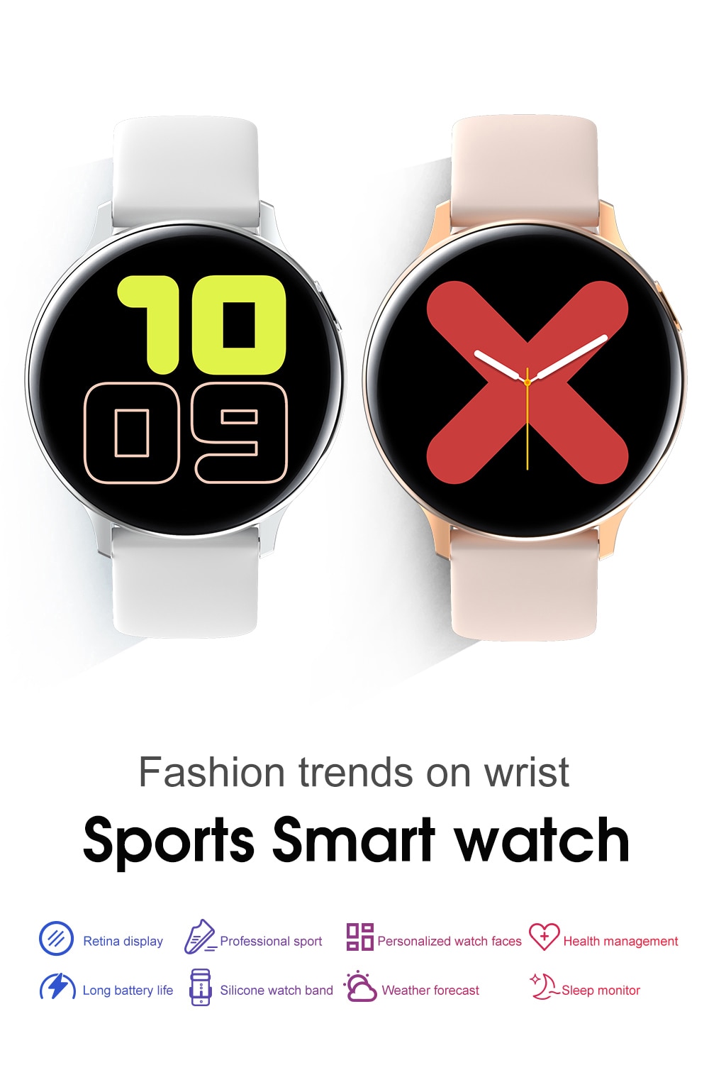 IP65 Waterproof Smart Watch with Touch Screen