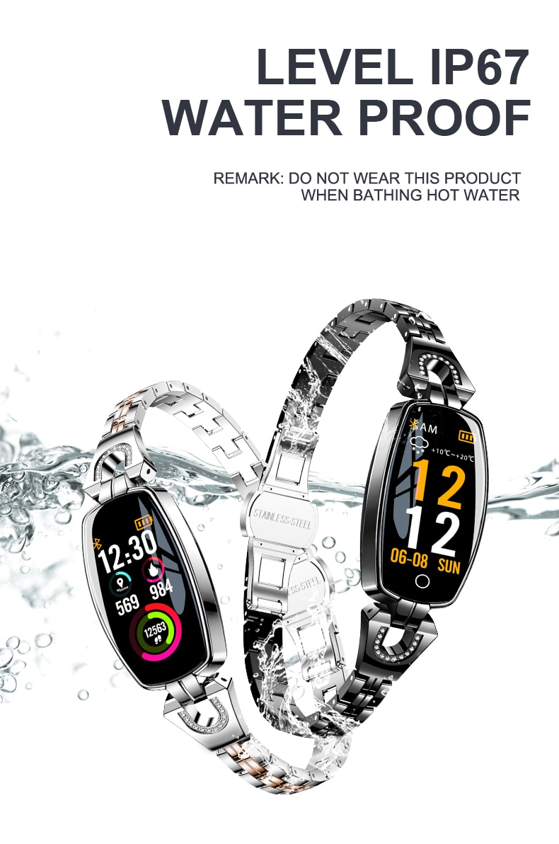 Waterproof Oval Smart Bracelet for Women