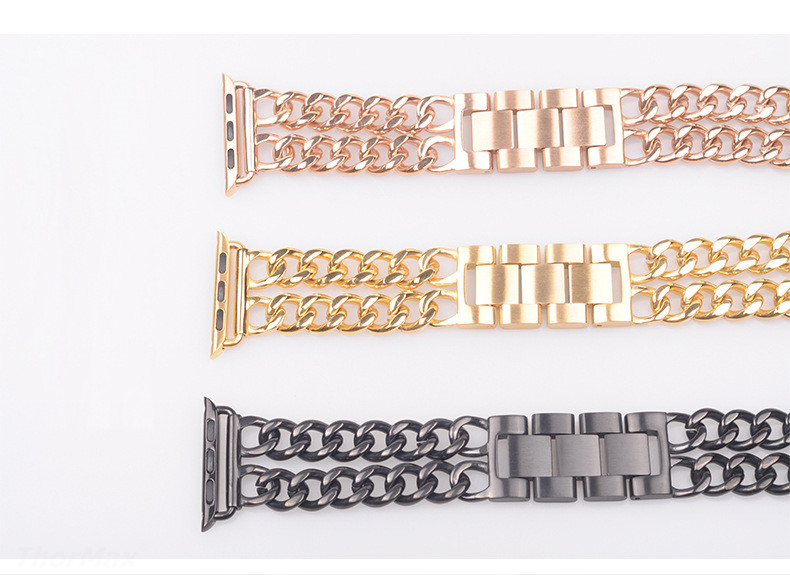 Stainless Steel Double Chain Band for Apple Watch