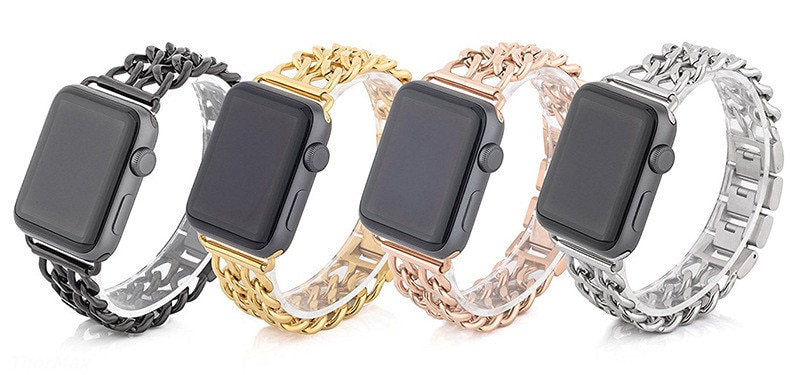 Stainless Steel Double Chain Band for Apple Watch