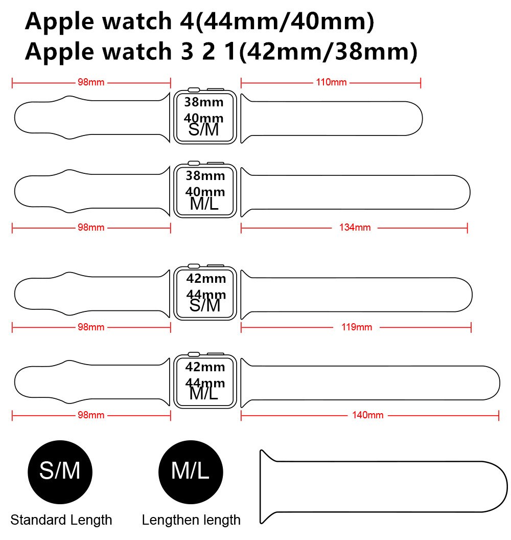 Soft Silicone Band for Apple Watch