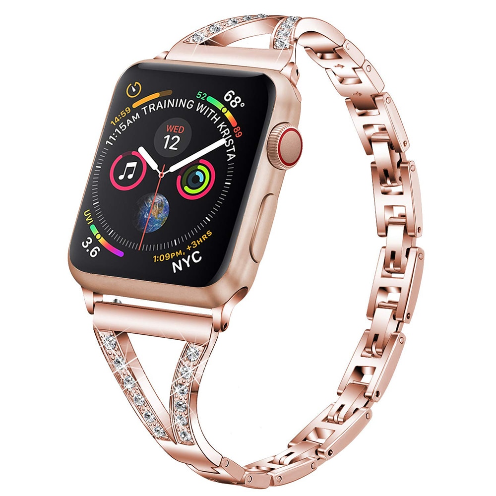 Crystal Patterned V-Shaped Bracelet Band for Apple Watch