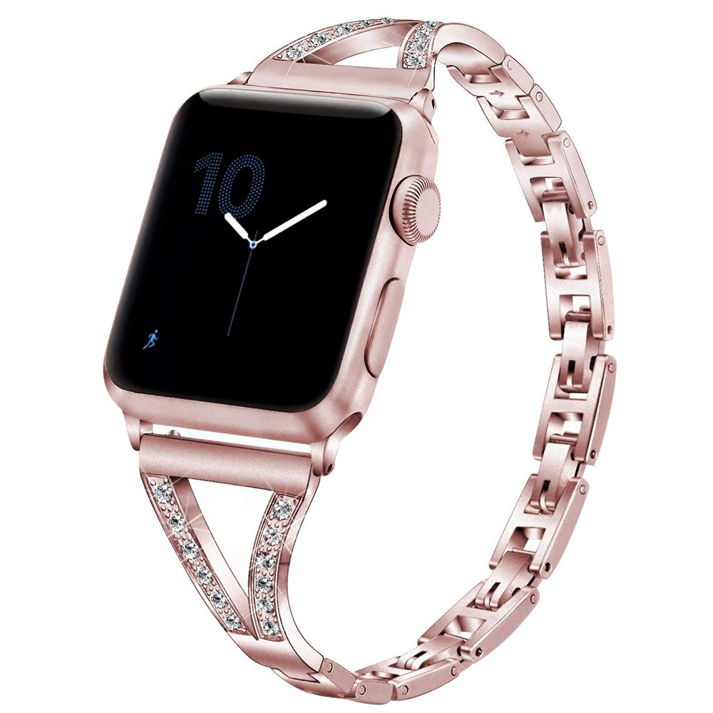 Crystal Patterned V-Shaped Bracelet Band for Apple Watch