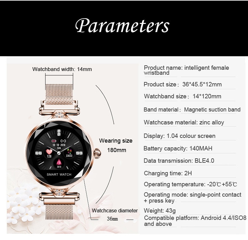 Women's Fashion Bluetooth Smartwatch